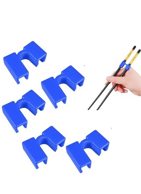 Chopstick Helpers 50 Pieces Reusable Chopstick Helpers Training Chopsticks BPA Free POM Fon-Toxic Non-Slippery for Many Age, Beginner, Trainers or Learner, Left or Right Hand BLUE