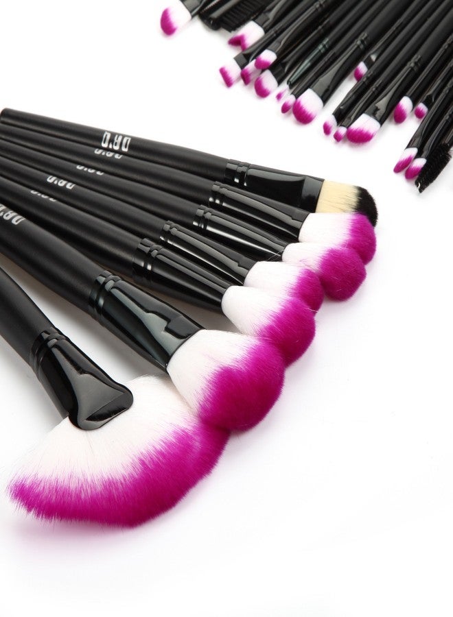 DRQ Professional Makeup Brush Set| Pro Cosmetic-32pc Studio Pro Makeup Make Up Cosmetic Brush Set Kit w/Leather Case - For Eye Shadow, Blush, Concealer, Etc. - Image 1