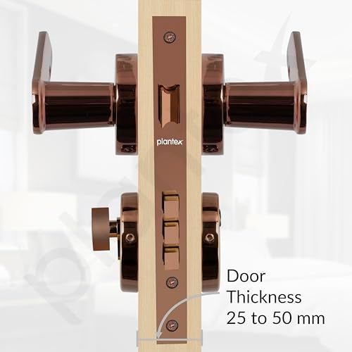 Plantex Premium Door Lock With 3 Years Warranty - Mortise Lock for Main Door Set (PVD Rose Gold Finish) - Image 5