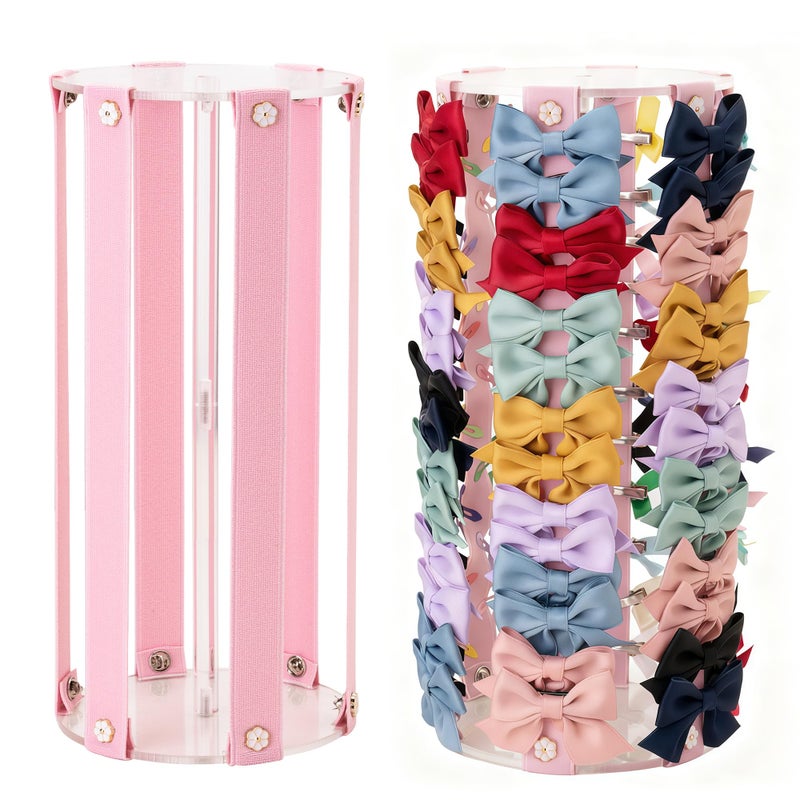 QUPIVA Bow Organizer for Girls - Large Capacity Hair Clip Organizer, Effortless Hair Bow Holder for Home Dresser, Perfect for Gifting, Essential Storage Solution for Girls - Image 1