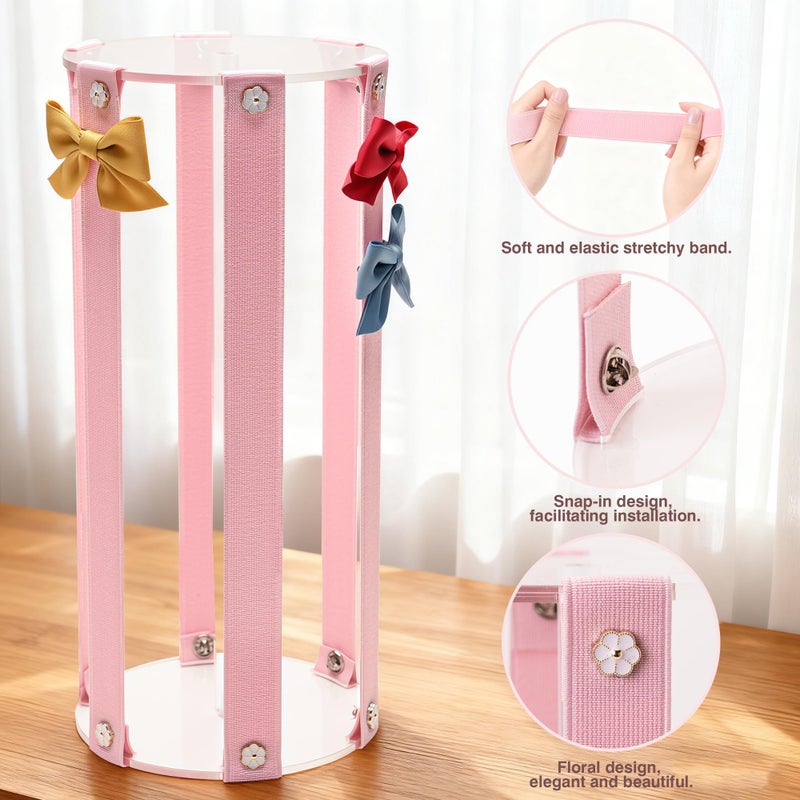 QUPIVA Bow Organizer for Girls - Large Capacity Hair Clip Organizer, Effortless Hair Bow Holder for Home Dresser, Perfect for Gifting, Essential Storage Solution for Girls - Image 4