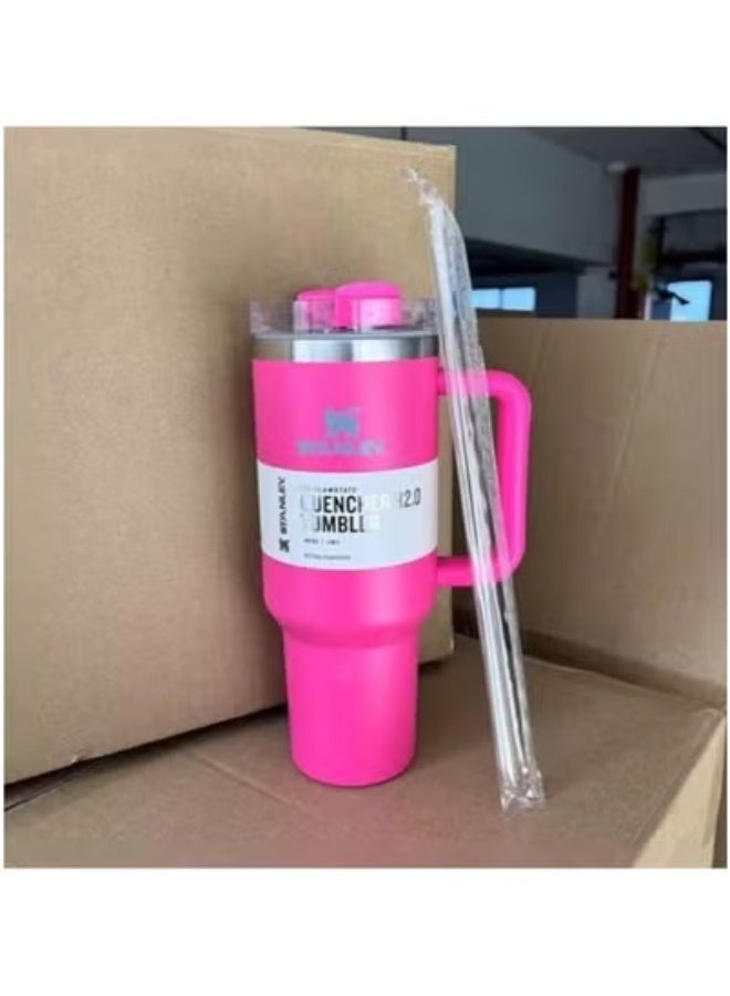 Stanley 40oz Fuchsia Stainless Steel Vacuum Insulated Tumbler with Leak-Resistant 3-Position Lid & Reusable Straw – BPA-Free, Dishwasher Safe Travel Cup – Keeps Drinks Cold for 40 Hours or Hot for 7 – Eco-Friendly Hydration Mug for Water, Coffee, Tea & Daily Use - Image 1