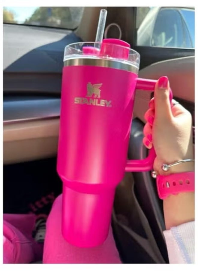 Stanley 40oz Fuchsia Stainless Steel Vacuum Insulated Tumbler with Leak-Resistant 3-Position Lid & Reusable Straw – BPA-Free, Dishwasher Safe Travel Cup – Keeps Drinks Cold for 40 Hours or Hot for 7 – Eco-Friendly Hydration Mug for Water, Coffee, Tea & Daily Use - Image 3