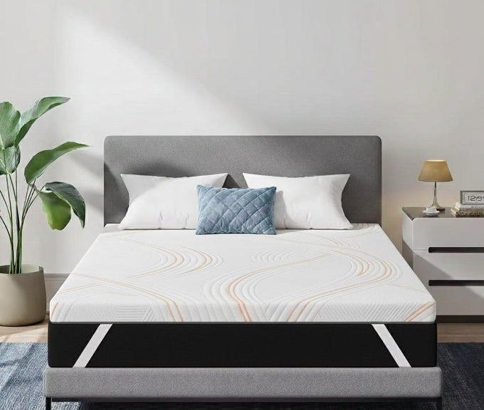 5 CM GEL-INFUSED MEMORY FOAM MATTRESS TOPPER 90X200 CM  SINGLE SIZE COOLING BED TOPPER WITH REMOVABLE WASHABLE COVER, SOFT PRESSURE RELIEF & SUPPORT