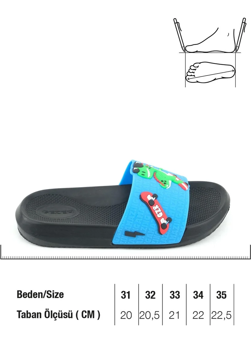 Gezer Boy Summer Pu Home Bathroom Garden Beach Pool Daily Slippers