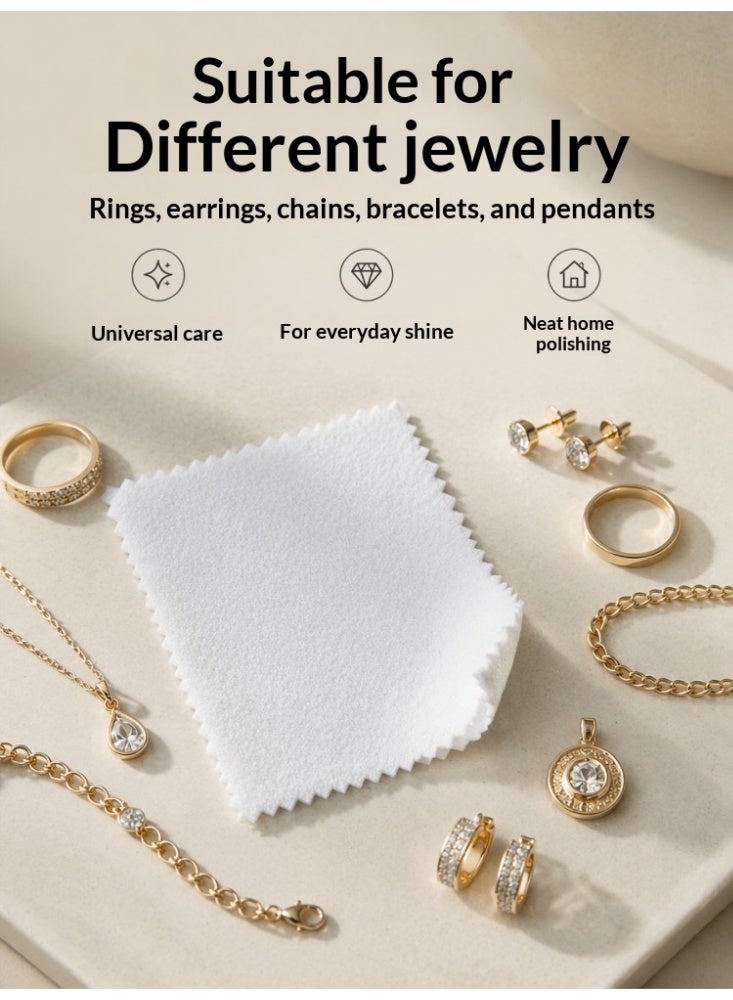10pcs Premium Jewelry Cleaning Cloth, Silver Polishing Cloth Individually Wrapped, for Sterling Silver, Gold, Brass, Silverware, Coin, Ring, Watch and More 3.15 × 2.36 inch - Image 5