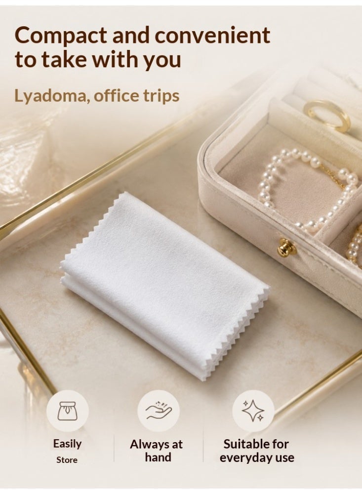 10pcs Premium Jewelry Cleaning Cloth, Silver Polishing Cloth Individually Wrapped, for Sterling Silver, Gold, Brass, Silverware, Coin, Ring, Watch and More 3.15 × 2.36 inch - Image 4
