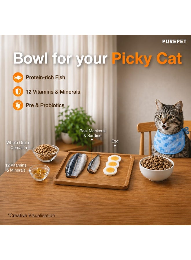 Purepet Adult Dry Cat Food 6kg | Seafood | Taurine for Heart Health | Skin & Coat Care | Controls Urinary pH | Hairball Protection - Image 2