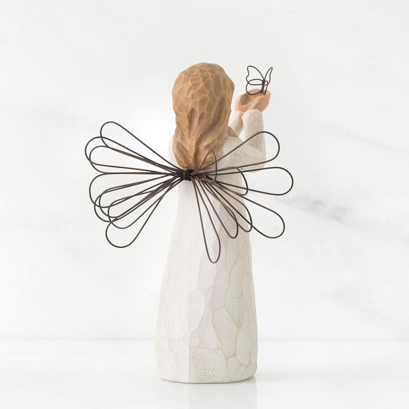 Willow Tree Angel of Freedom - Hand-Painted Sculpted Figure with Wire Wings - Image 5
