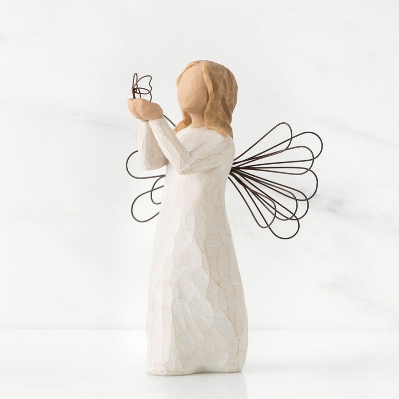 Willow Tree Angel of Freedom - Hand-Painted Sculpted Figure with Wire Wings - Image 2