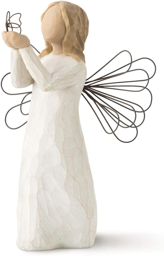 Willow Tree Angel of Freedom - Hand-Painted Sculpted Figure with Wire Wings - Image 1