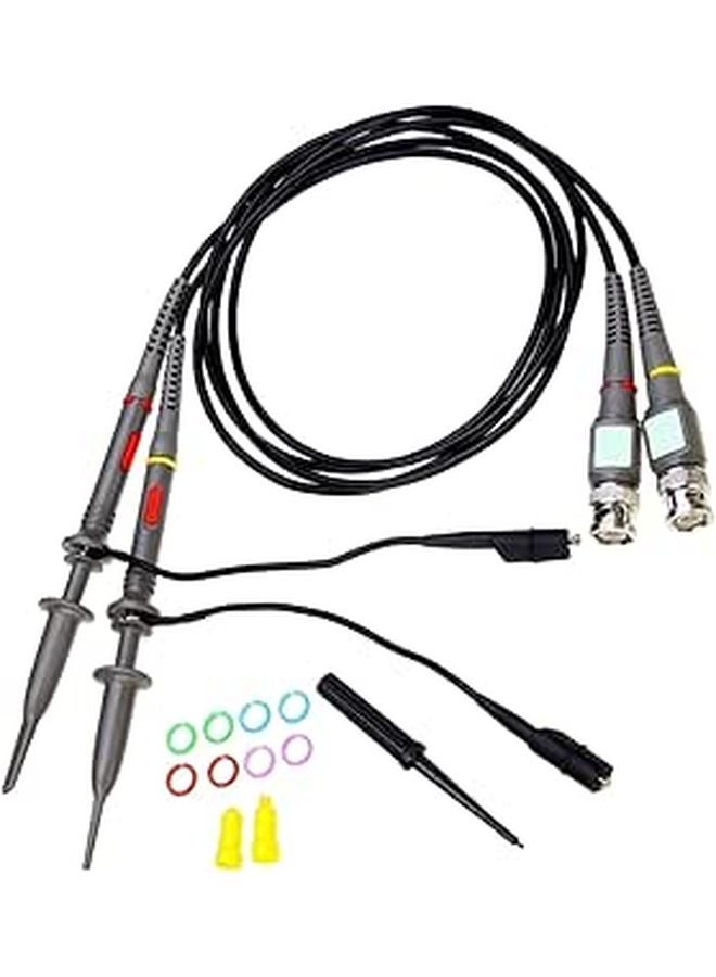 P6100 مجسات راسم الذبذبات علبة من 2 قطعة 100 ميجاهرتز تخفيف 10:1 بكابل 3.9 قدم حلقات ملونة معتمدة من CE - Image 1