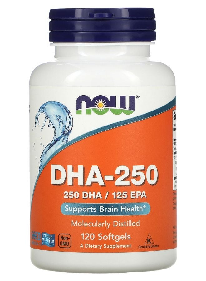 now DHA-250 120 Softgels