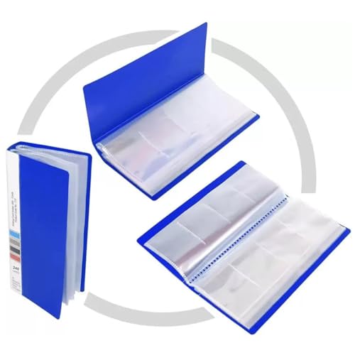 OFIXO Business Card Holder, Debit/Credit/Business/Visiting/Name Id Card Holder Book Case Organizer File 240 Card Holder (Blue - Pack of 1) - Image 2