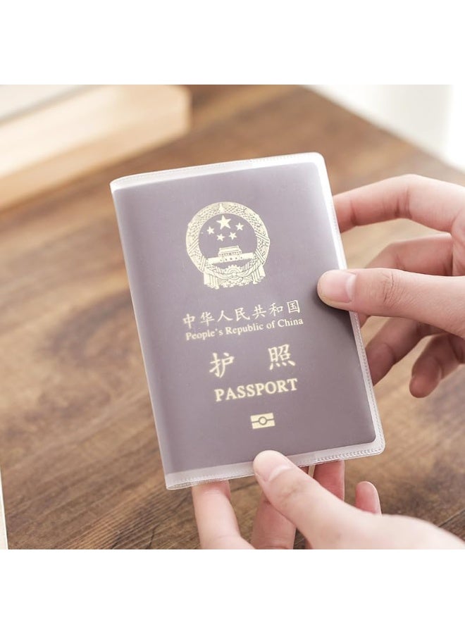 Showday 2Pcs Passport Wallets Travel Holder Honeymoon travel Luggage Tags Slim Passport Case Covers for Wedding Bridal Shower Gift Couples Passport Holder (Transparent) - Image 2