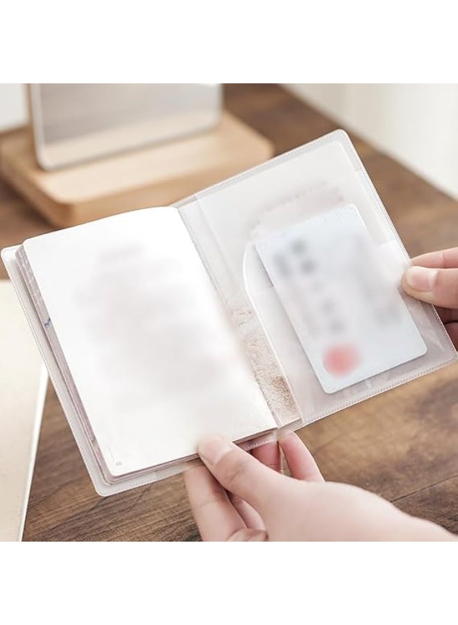 Showday 2Pcs Passport Wallets Travel Holder Honeymoon travel Luggage Tags Slim Passport Case Covers for Wedding Bridal Shower Gift Couples Passport Holder (Transparent) - Image 3