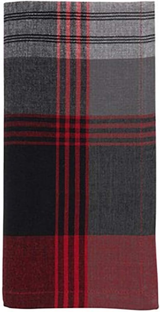 Fennco Styles Classic Plaid Cotton Cloth Napkins 20 W x 20 L Set of 4  Red Rustic Dinner Napkins for Christmas Dcor Home Banquet Family Gathering and Special Occasion - Image 2