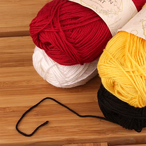BambooMN JubileeYarn Bamboo Cotton Sport Yarn - 50g/Skein - Shades of Contrast - 4 Skeins - Image 3