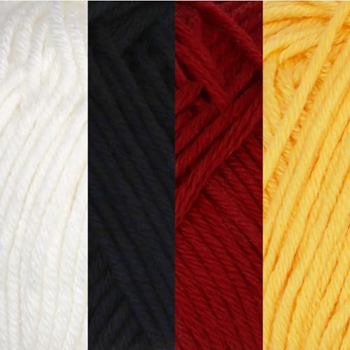 BambooMN JubileeYarn Bamboo Cotton Sport Yarn - 50g/Skein - Shades of Contrast - 4 Skeins - Image 2