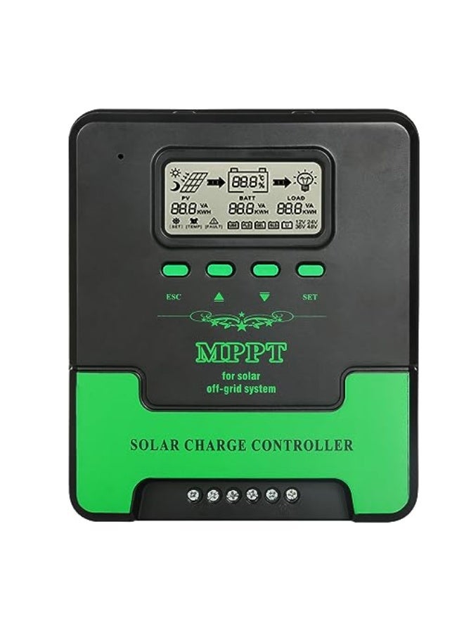 BuyWeek 40A MPPT Solar Charge Controller, 12/24V, LCD Display, Compatible with AGM, Gel, Lead-Acid, Lithium Batteries  - Image 1