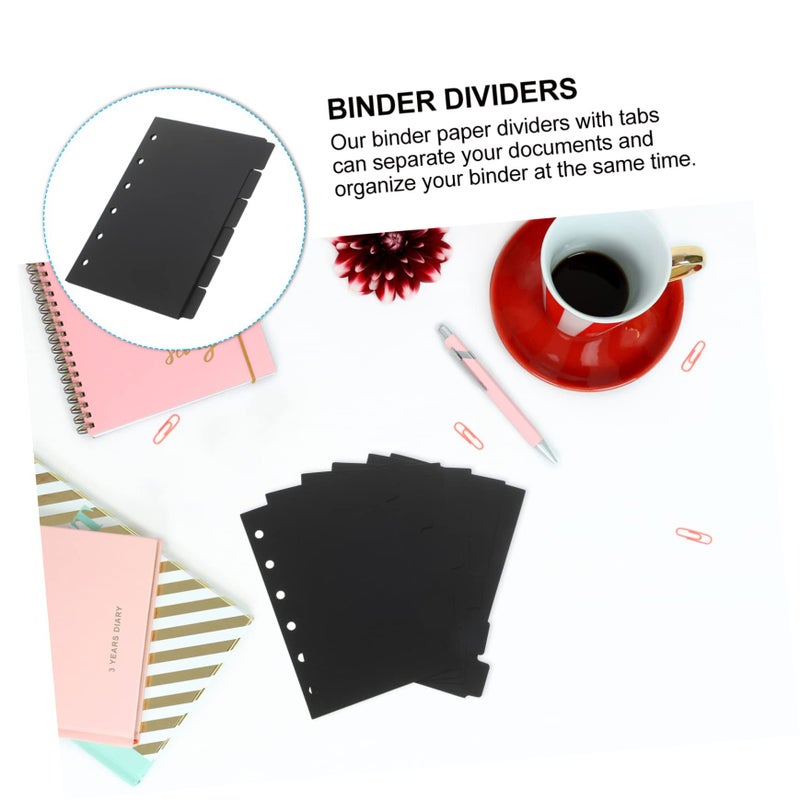 6 Sheet Binder Dividers with Tabs for Ring Notebook Office Organization - Image 3