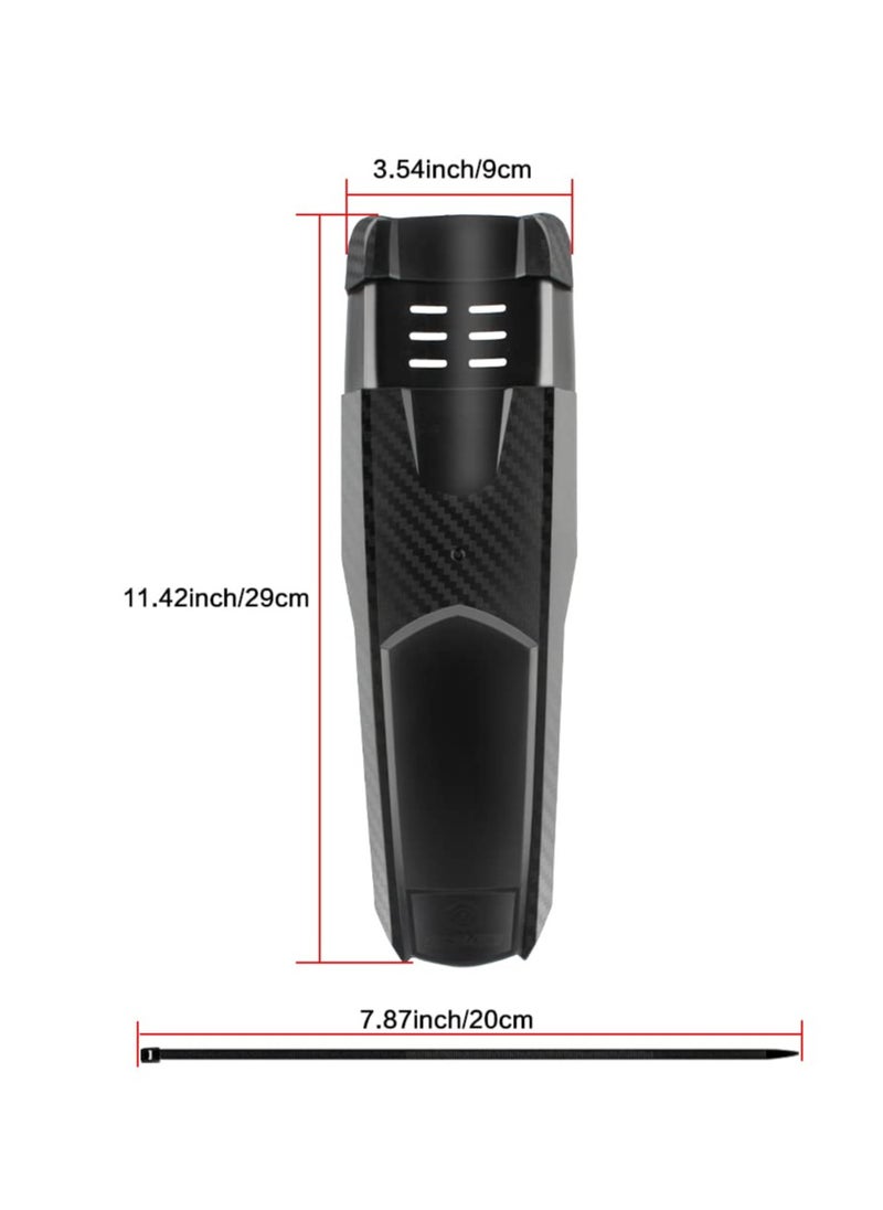SYOSI Mountain Bike Fender, MTB Mudguard, Textured Rubber Mud Guards, Front and Rear Bicycle Mudguard, Suitable for all kinds of mountain bikes, Fits 20" 26" 27.5" 29" Universal Bike, Black (2PCS)  - Image 3