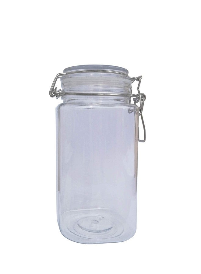 FixtureDisplays Wire Clasp PET Jar 800 ml Spice Jar Seal Paint Oil Storage Jar Container Lock 18615-800ML-NPF - Image 1