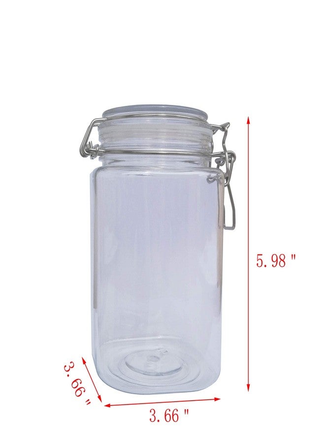 FixtureDisplays Wire Clasp PET Jar 800 ml Spice Jar Seal Paint Oil Storage Jar Container Lock 18615-800ML-NPF - Image 2