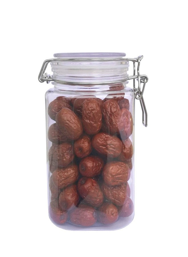 FixtureDisplays Wire Clasp PET Jar 800 ml Spice Jar Seal Paint Oil Storage Jar Container Lock 18615-800ML-NPF - Image 4