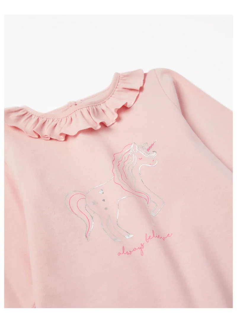 Zippy Zippy Long Sleeve Cotton T-Shirt For Baby Girls