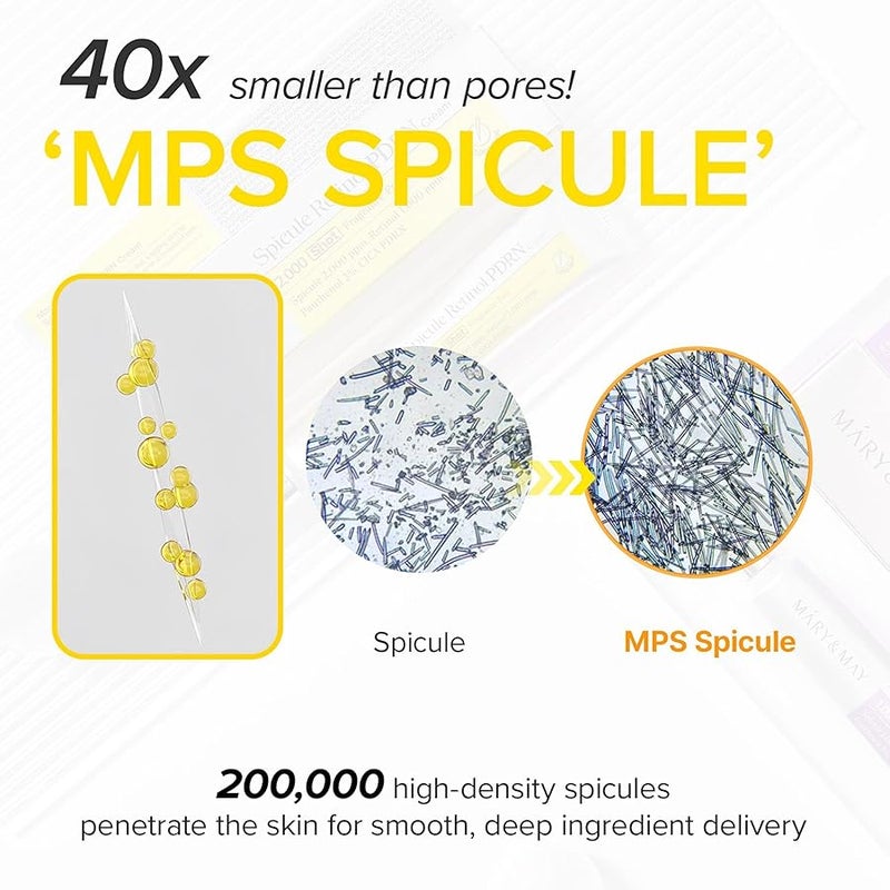 Mary & May  Mary&May Spicule Retinol PDRN Cream - Korean Face Moisturizer with Marine Spicules & Nano Liposome Retinol - Pore Texture Firming Treatment, Ceramide Panthenol for Sensitive Skin, 15g / 0.5 oz - Image 4