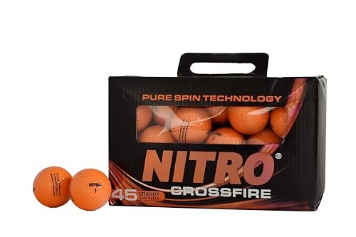 NITRO Crossfire 45 Golf Balls 45 Pack Orange - Image 1