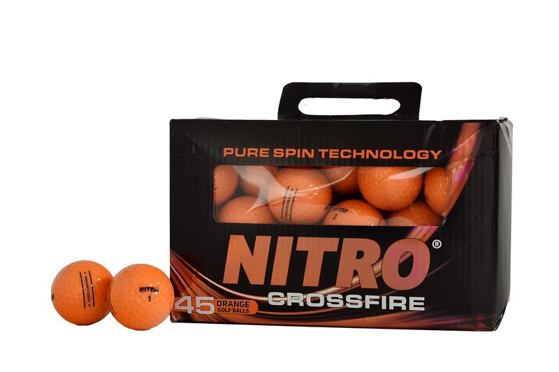 NITRO Crossfire 45 Golf Balls 45 Pack Orange - Image 3