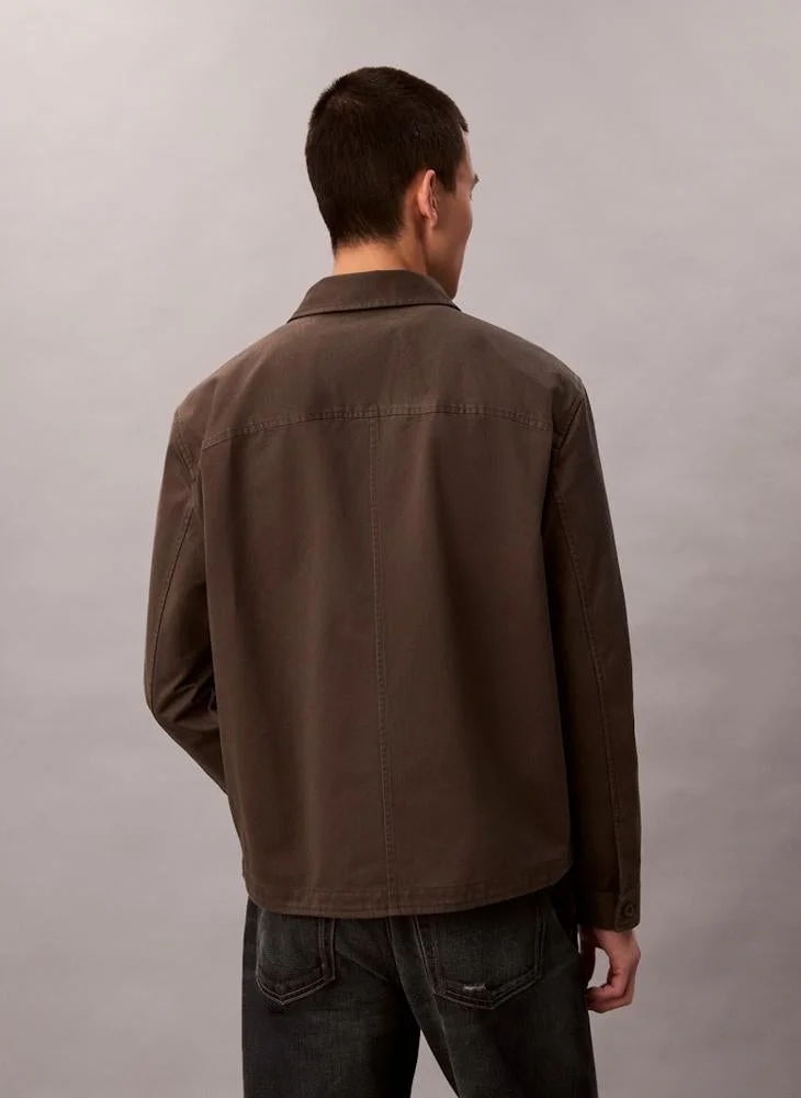 Calvin Klein Jeans Relaxed Fit Cotton Twill Overshirt