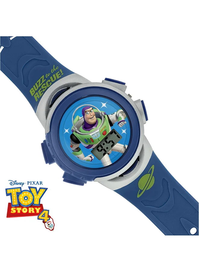 Disney Boys Digital Round Shape Rubber Wrist Watch - TYM4009ARG - 35 Millimeter