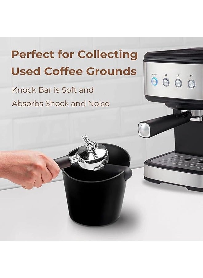 ShebSheb Coffee Grounds Bucket,Espresso Knock Box Anti Slip Coffee Grind Dump Bin Waste Bin With Detachable Knock Bar for Coffee Machine Accessories Home Coffee Shop  - Image 4