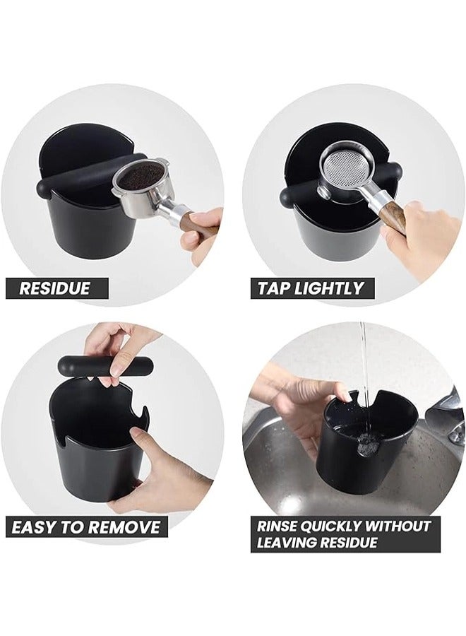 ShebSheb Coffee Grounds Bucket,Espresso Knock Box Anti Slip Coffee Grind Dump Bin Waste Bin With Detachable Knock Bar for Coffee Machine Accessories Home Coffee Shop  - Image 5