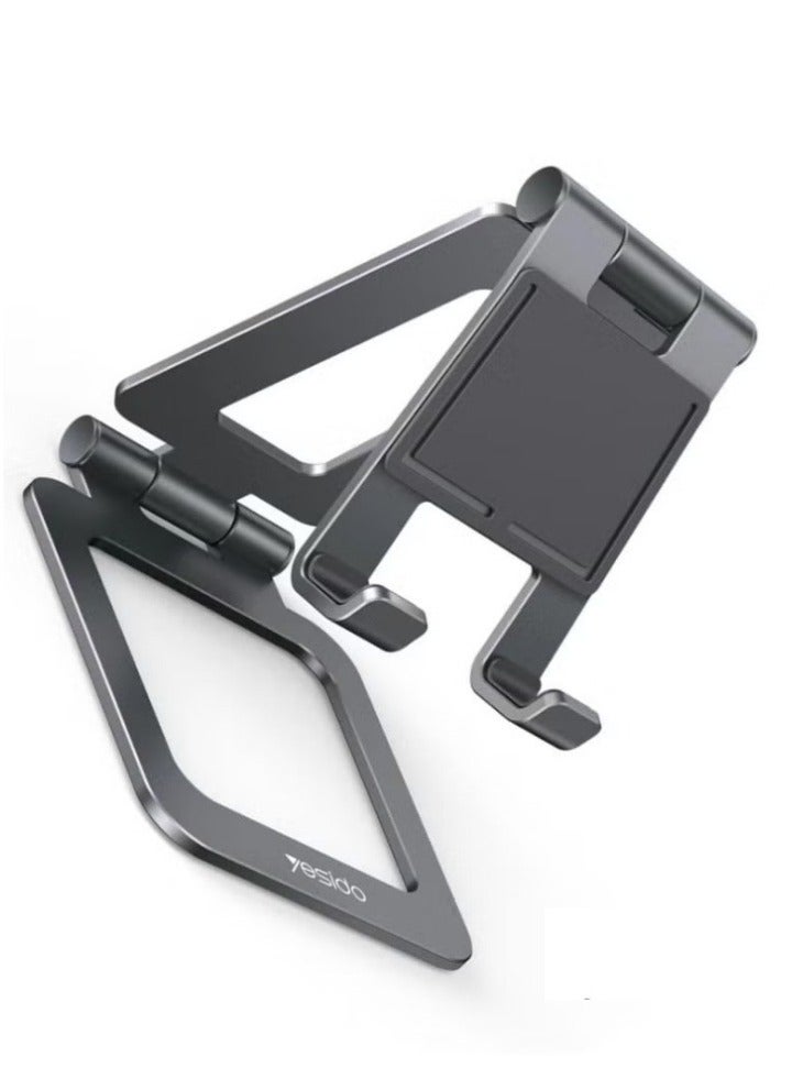 JAJEEK Universal Phone and Tablet Holder - Multi-Angle, Extendable, Foldable, Rotatable Stand for All Phones and Tablets - Compact and Black  - Image 3