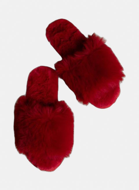 Home Fur Warm Foot Flip Flop for Women