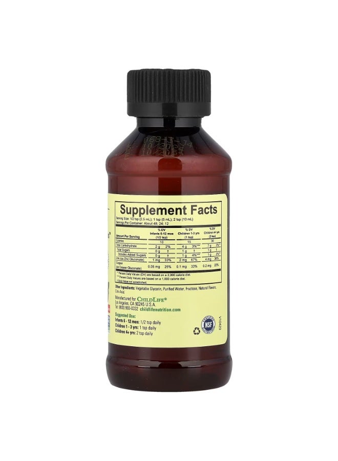 CHILDLIFE ESSENTIALS Essentials Zinc Plus Natural Mango Strawberry 4 fl oz (118 ml) - Image 2