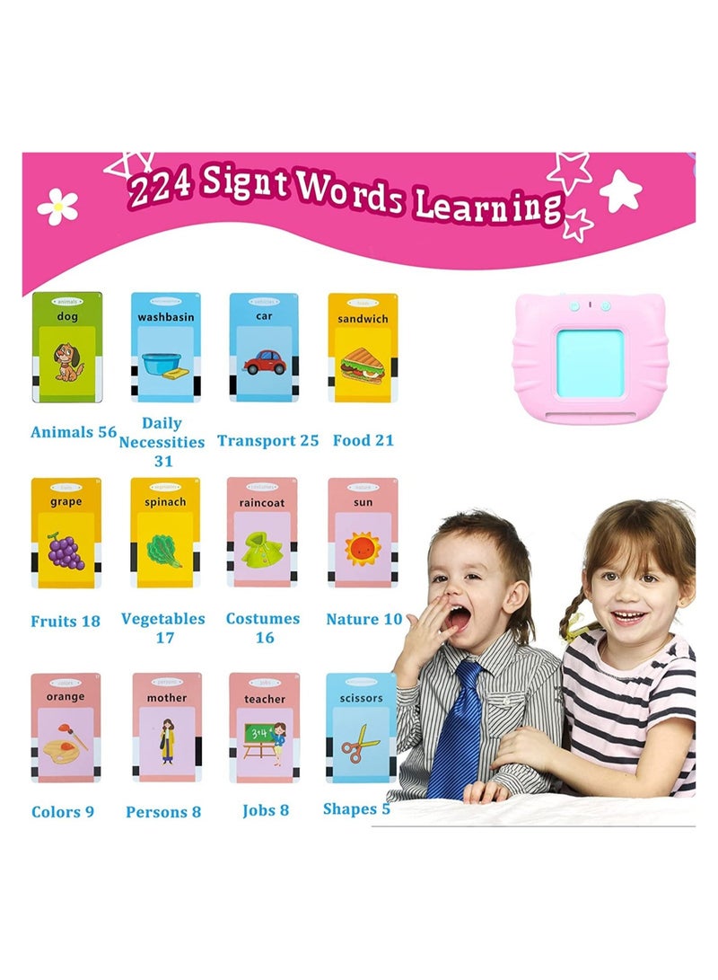 ELTRAZONE Talking Flash Cards Learning Toys for Toddlers 2 3 4 5 6 Years Old with Sound Effect, Toddler Toys for Girls and Boys, 224 Sight Words Learning and Pronunciation, Birthday  - Image 3