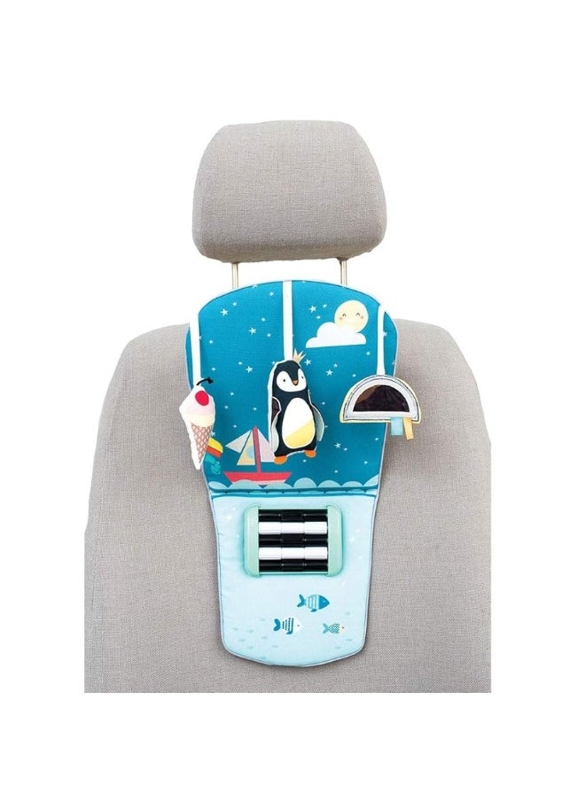 Taf Toys Infant Car Toy Travel Activity Center Baby Car Seat Toys for Babies 0-6 Months Arch with Mirror, Rattle, Teether Hanging Toy for Baby Infant 0-6-12 Months, Sensory Gift 3 6 12 Months Baby Boys Girls  - Image 2