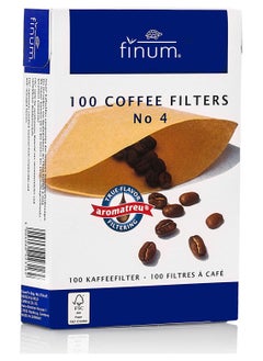 finum Finum 100 Coffee Filters NO.4 Paper- Brown  - Image 2