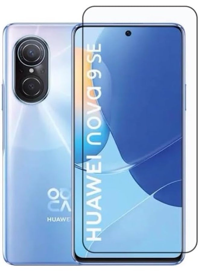 واقي شاشة زجاجي بإطار أسود لهاتف هواوي هونر نوفا 9 اس اي - Image 1