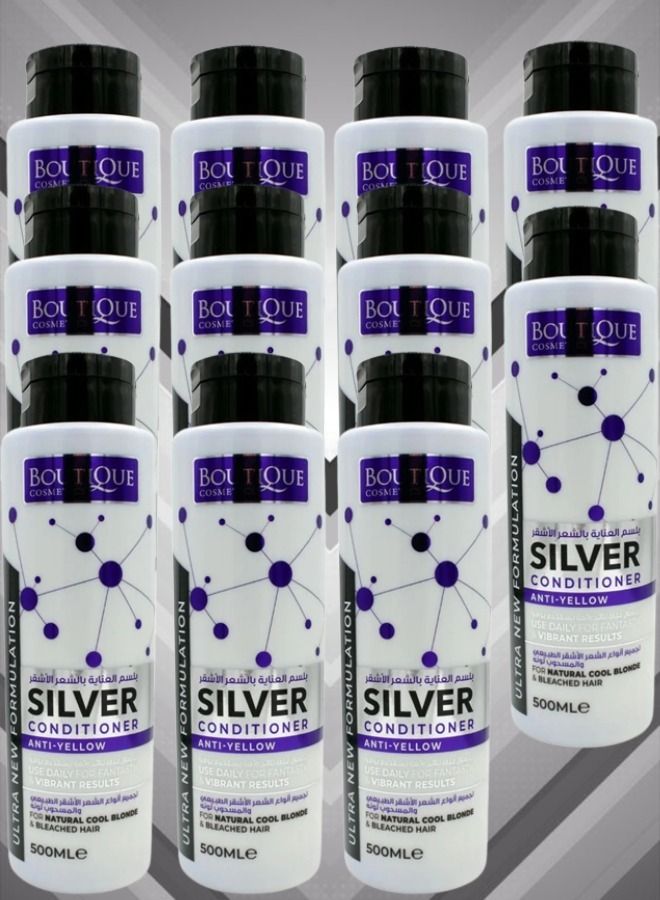 BOUTIQUE 11 Pieces Conditioner For Blonde, Bleached And Gray Hair 500ml