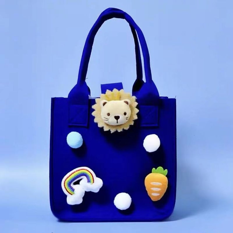 Little Red Riding Book Felt Cartoon Handbag Baby Full Moon Bridesmaid Hand Gift Bag Cute Cloud Net Red Bag Small - Image 1