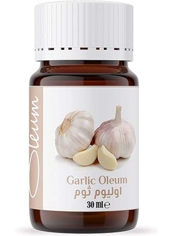 زيت ثوم أوليم (Oleum) – 30 مل – نقي 100% وغير مكرر، معصور على الحجر لتعزيز نمو الشعر وصحة البشرة.
