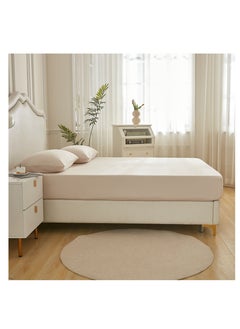 Donetella Bedding Fitted Sheet Set 3-Pcs King Size Solid Soft & Silky Extra Deep Cooling Bed Sheet Brushed MIcrofiber , French Oak  - Image 2