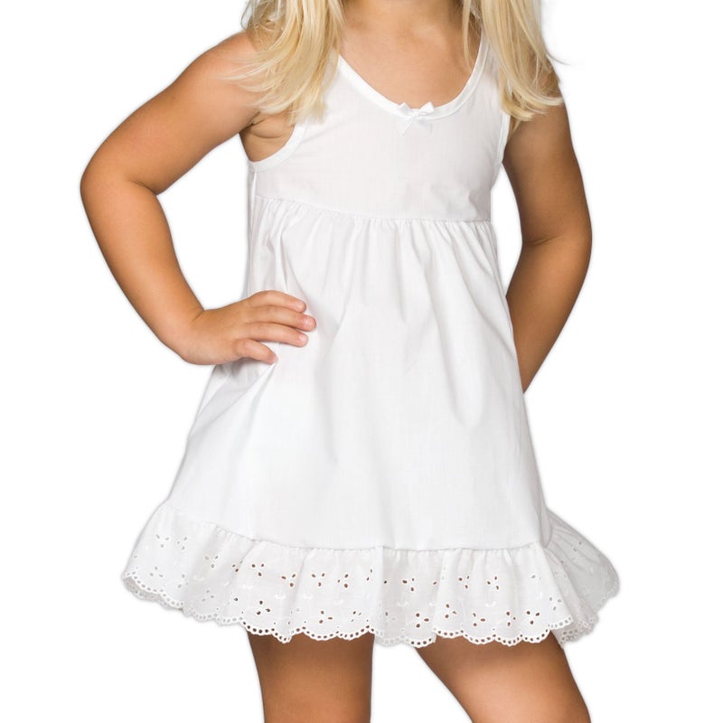 IC Collections I.C. Collections Baby Girls White Slip Above the Knee 3 Months - Image 5