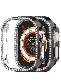 Watch Bling Diamond Protective PC Shock Absorption Case for Apple Watch 8 Ultra 49mm (Black)  - Image 3